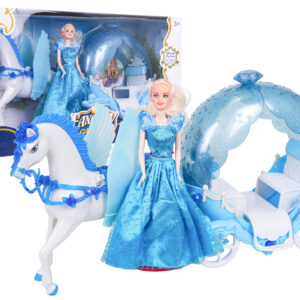 Carriage with Horses + Doll Set