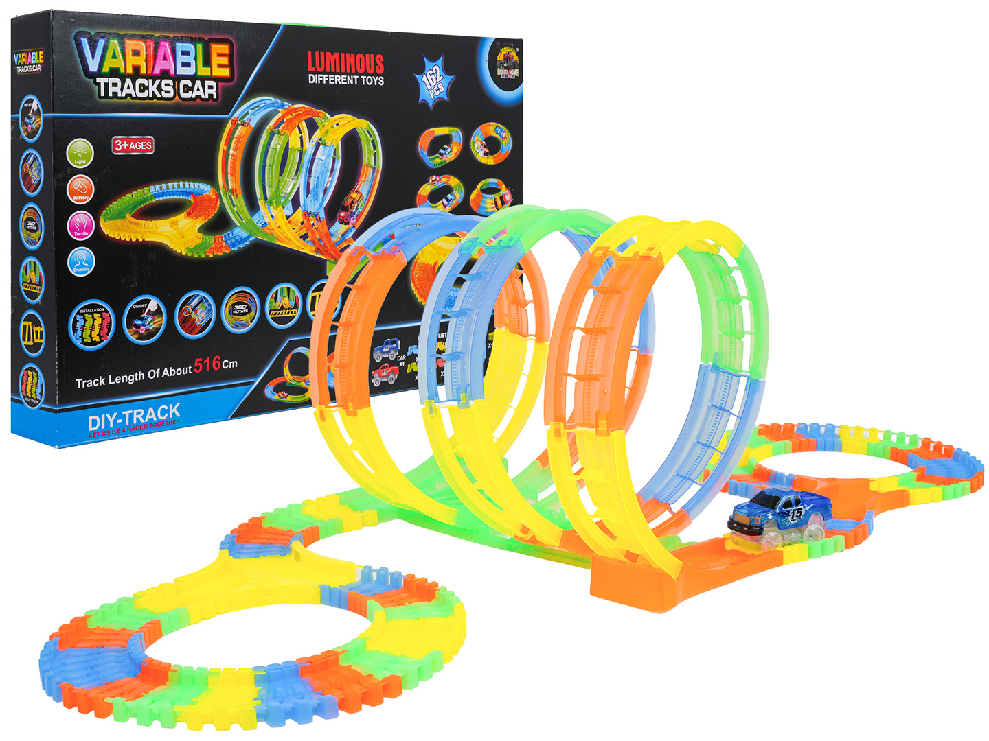 Car Race Track VARIABLE 162pcs.