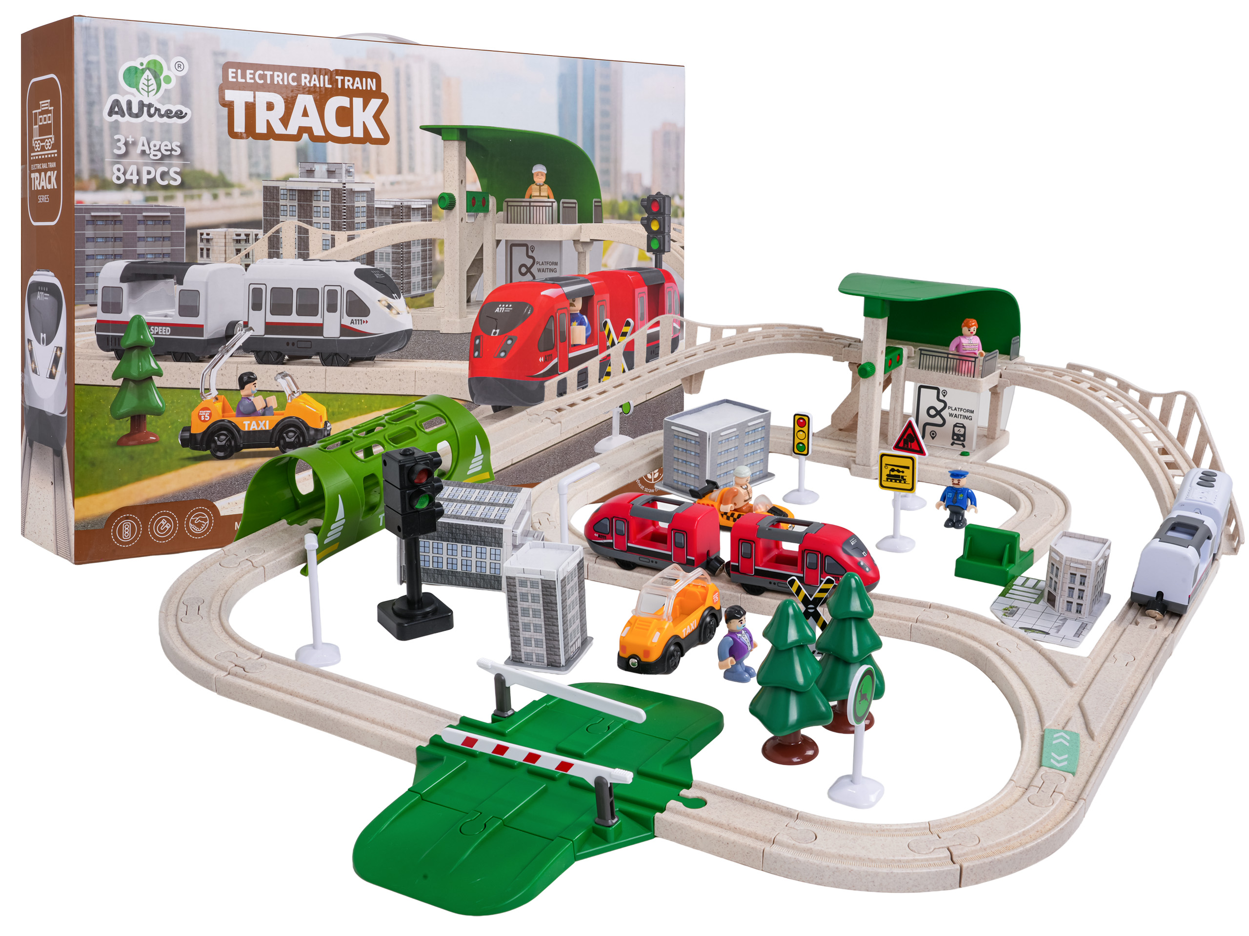 City Train with Light and Sound Function 80 pcs.