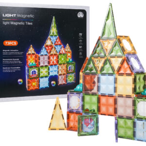 3D Magnetic Blocks Set with Backlight, 75 pcs.
