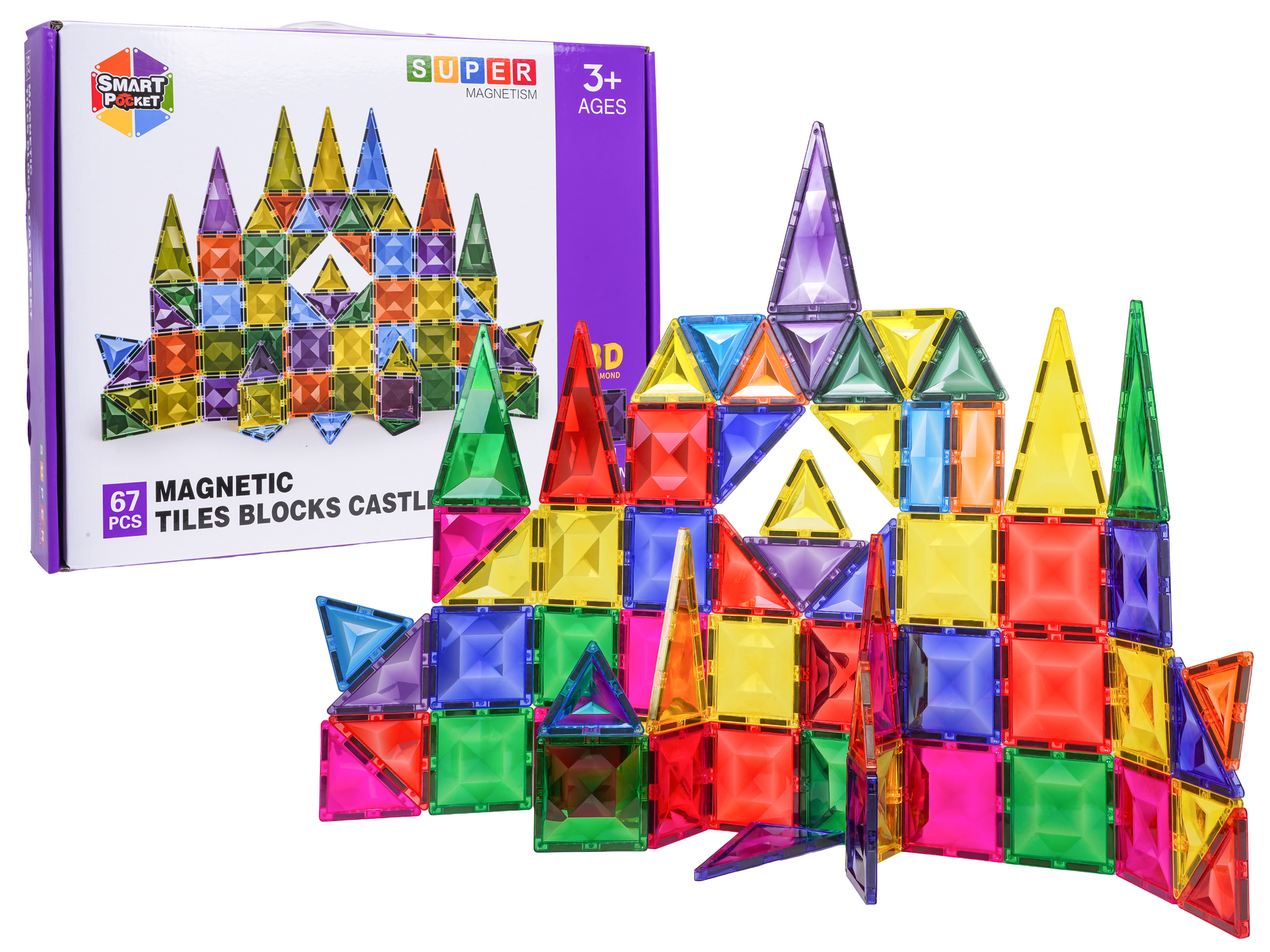 3D Magnetic Blocks Set 67 pcs.