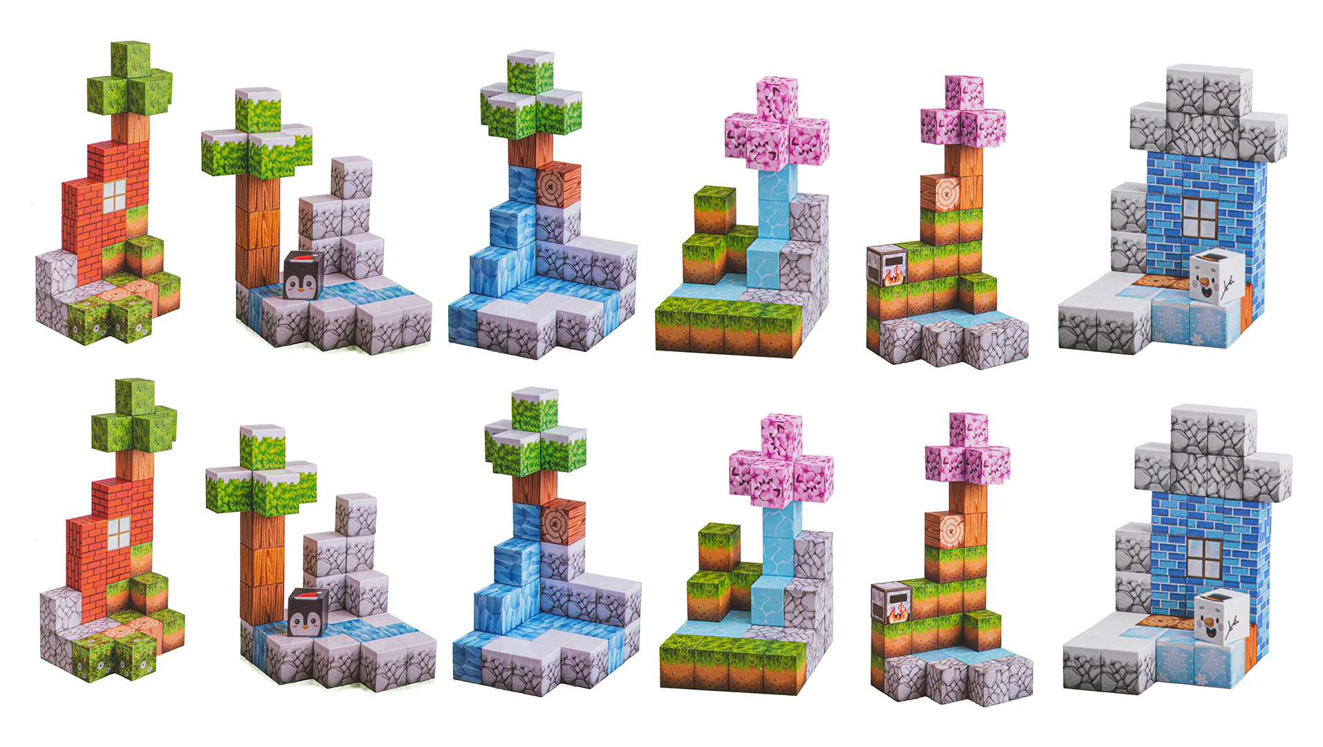 Set of Magnetic Cubes, Blocks, 384 pcs.
