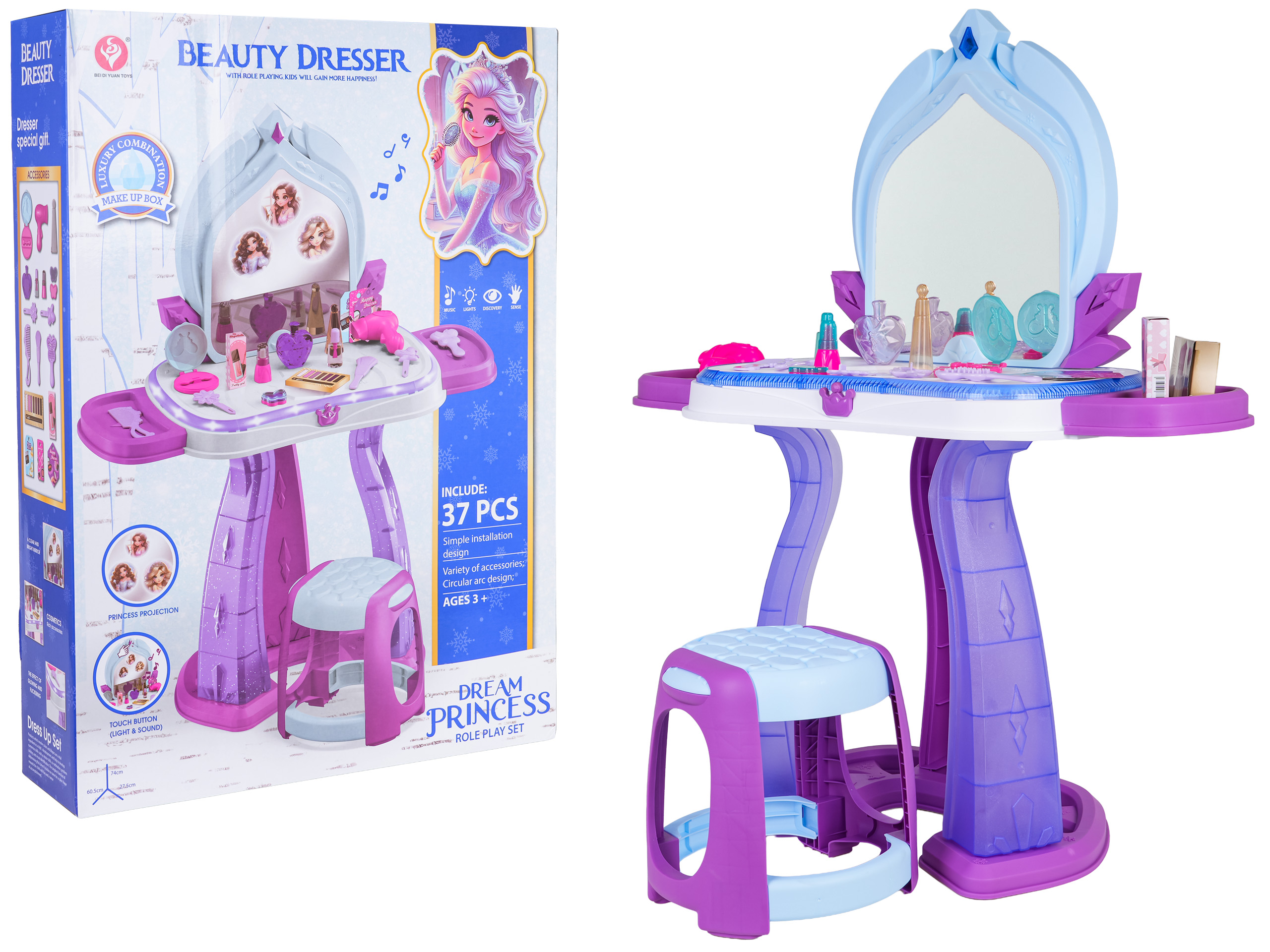 Dressing Table with Light and Sound Function + Accessories