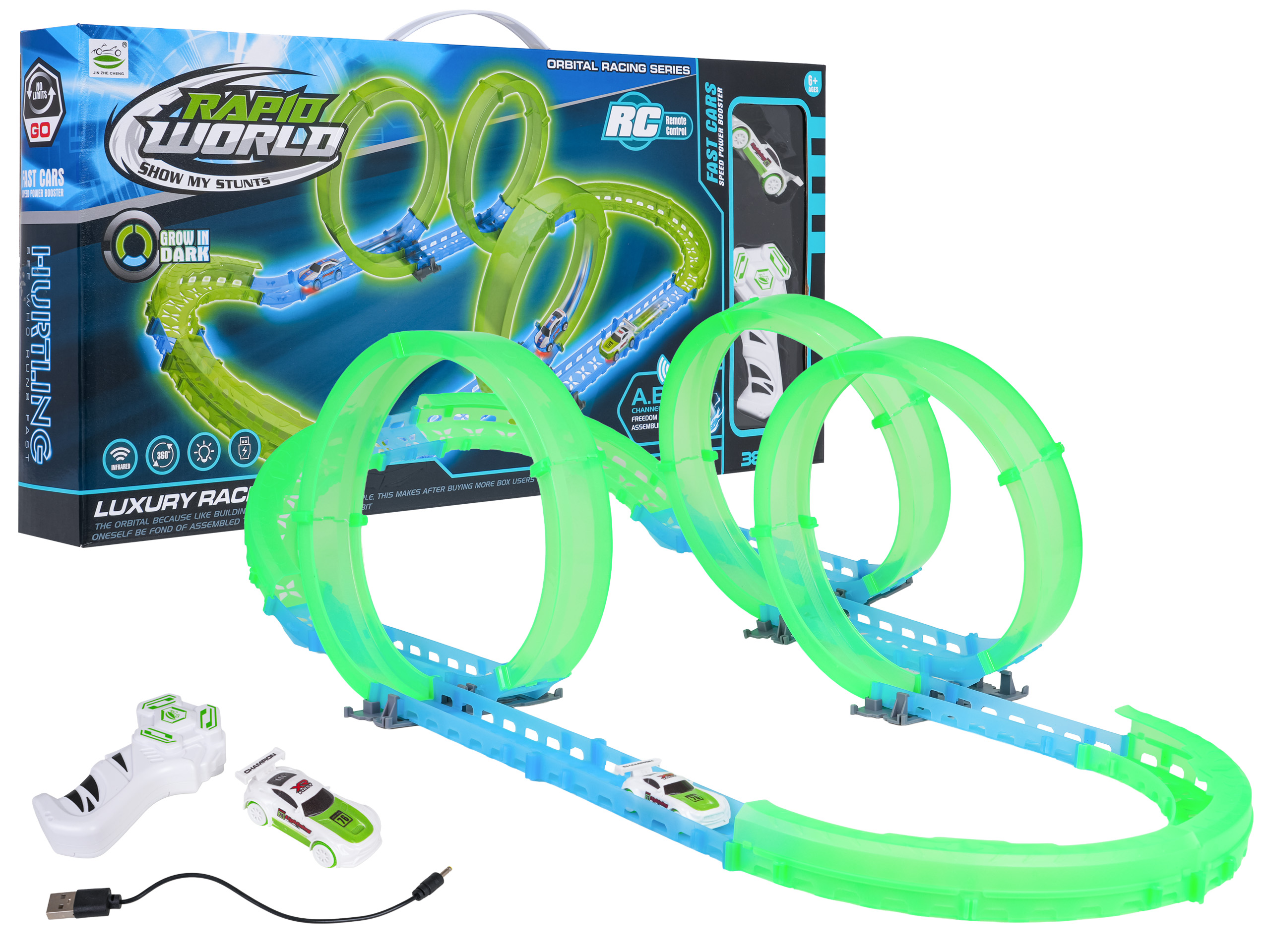 Glow in the Dark Race Track 38pcs.