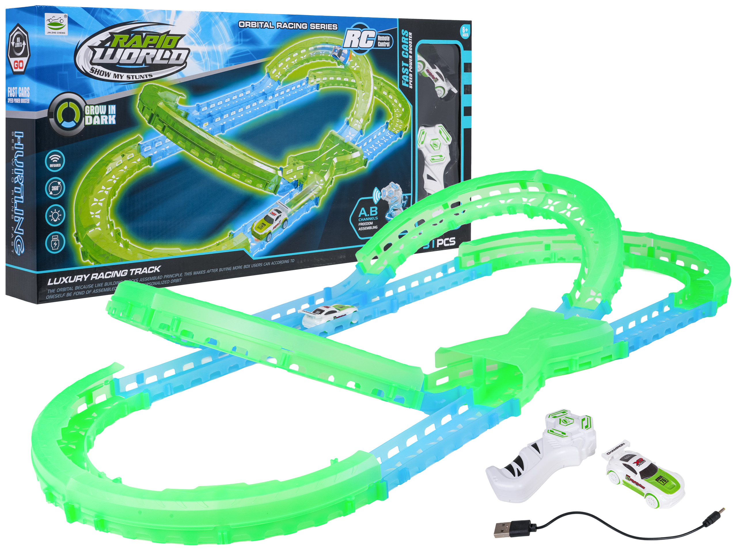 Glow in the Dark Race Track 31pcs