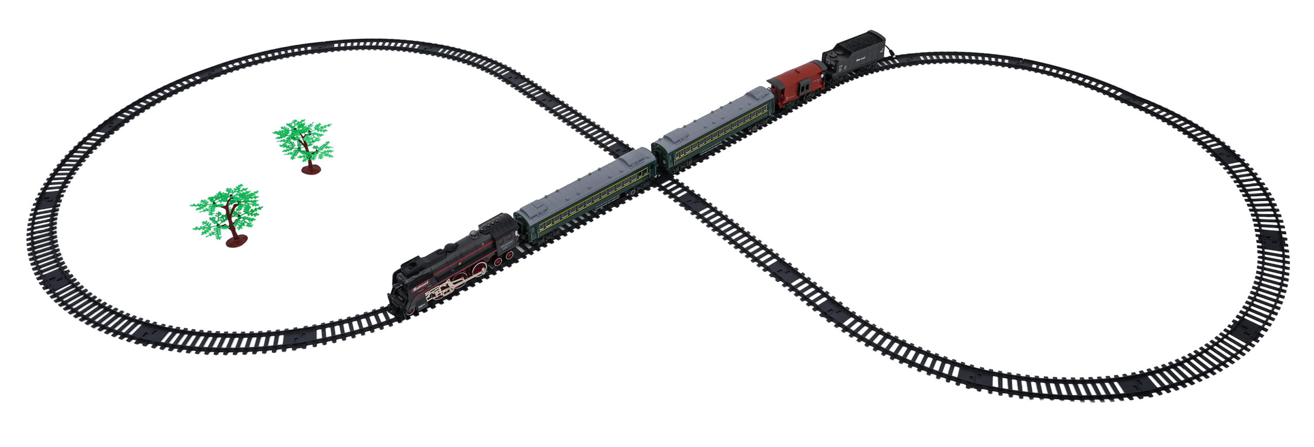 Retro Train with Lights, Sounds and Smoke Function 216cm