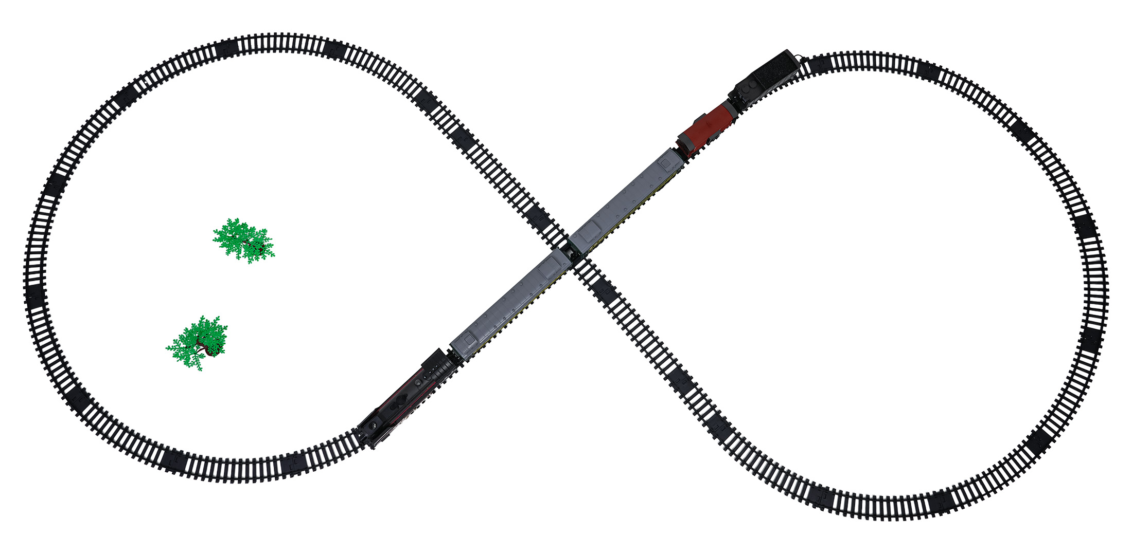 Retro Train with Lights, Sounds and Smoke Function 216cm