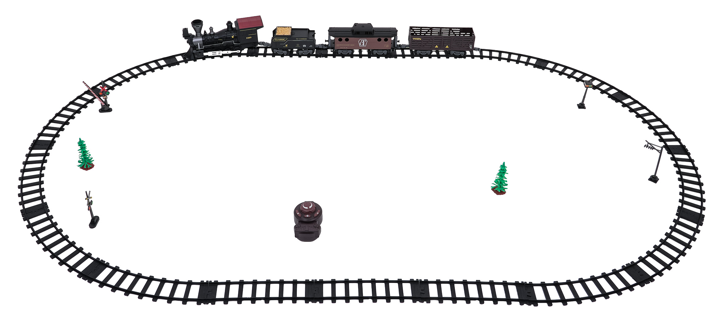 Transport Retro Train with Light, Sound and Smoke Function 172cm