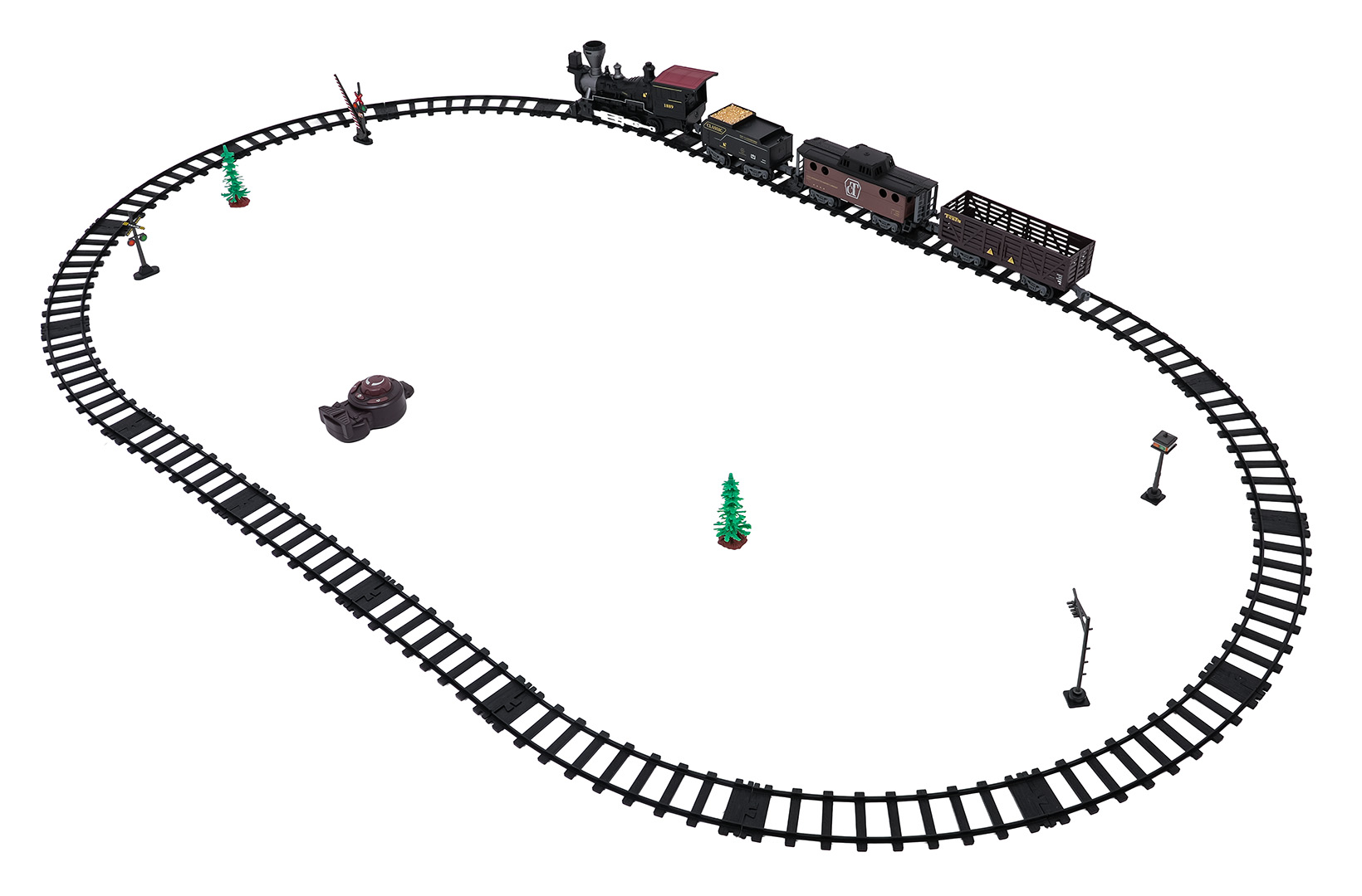 Transport Retro Train with Light, Sound and Smoke Function 172cm