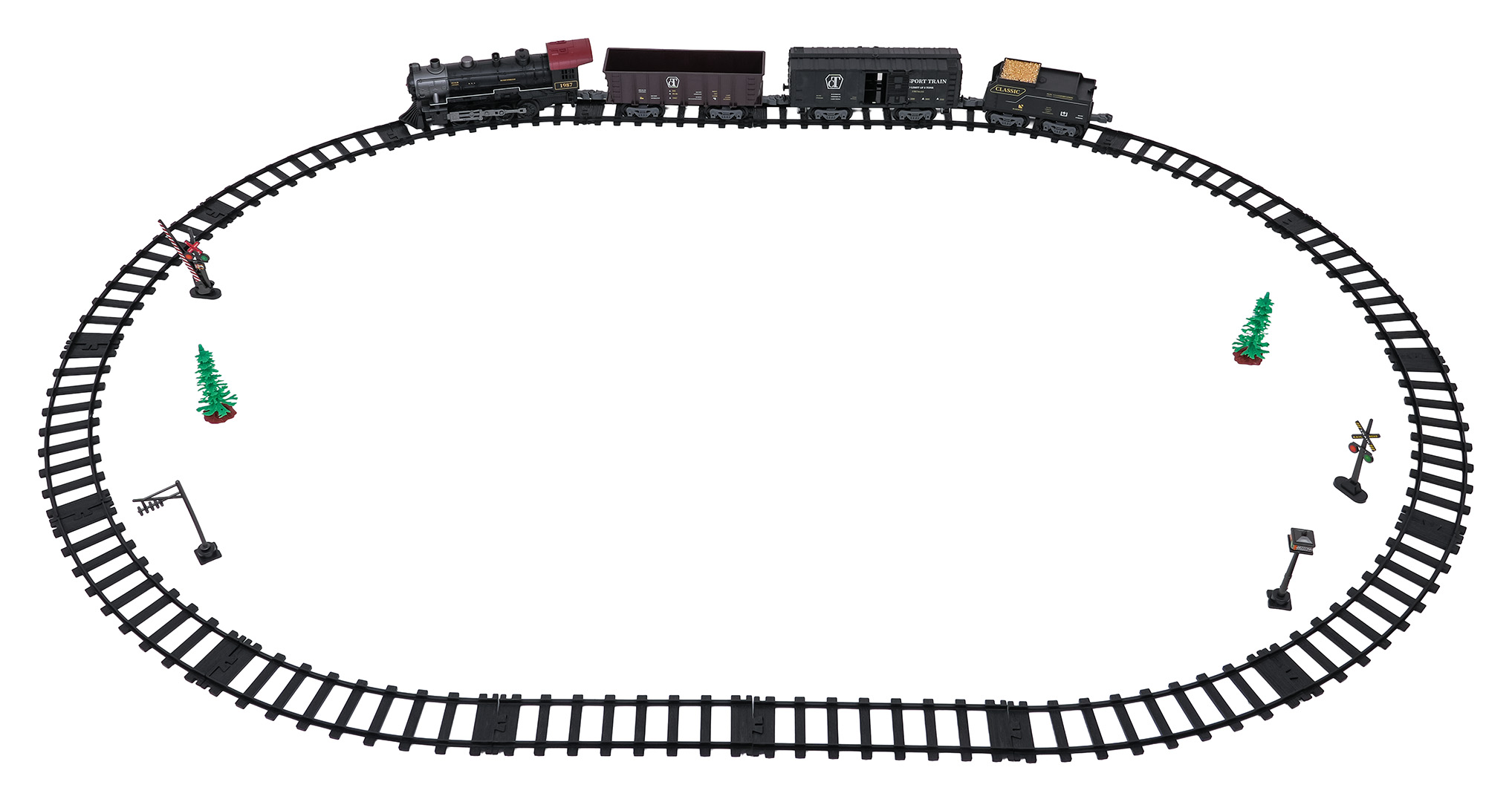 Retro Train with Lights, Sounds and Smoke Function 172cm