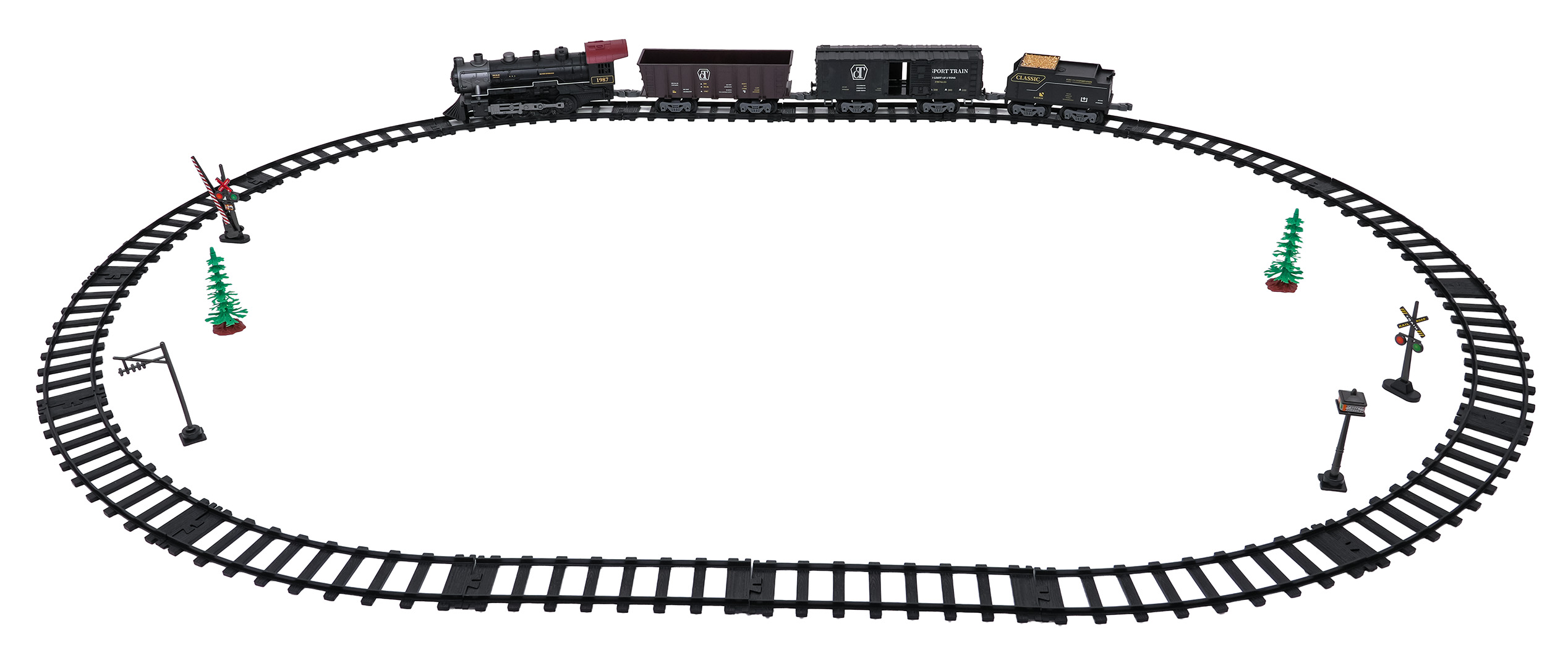 Retro Train with Lights, Sounds and Smoke Function 172cm
