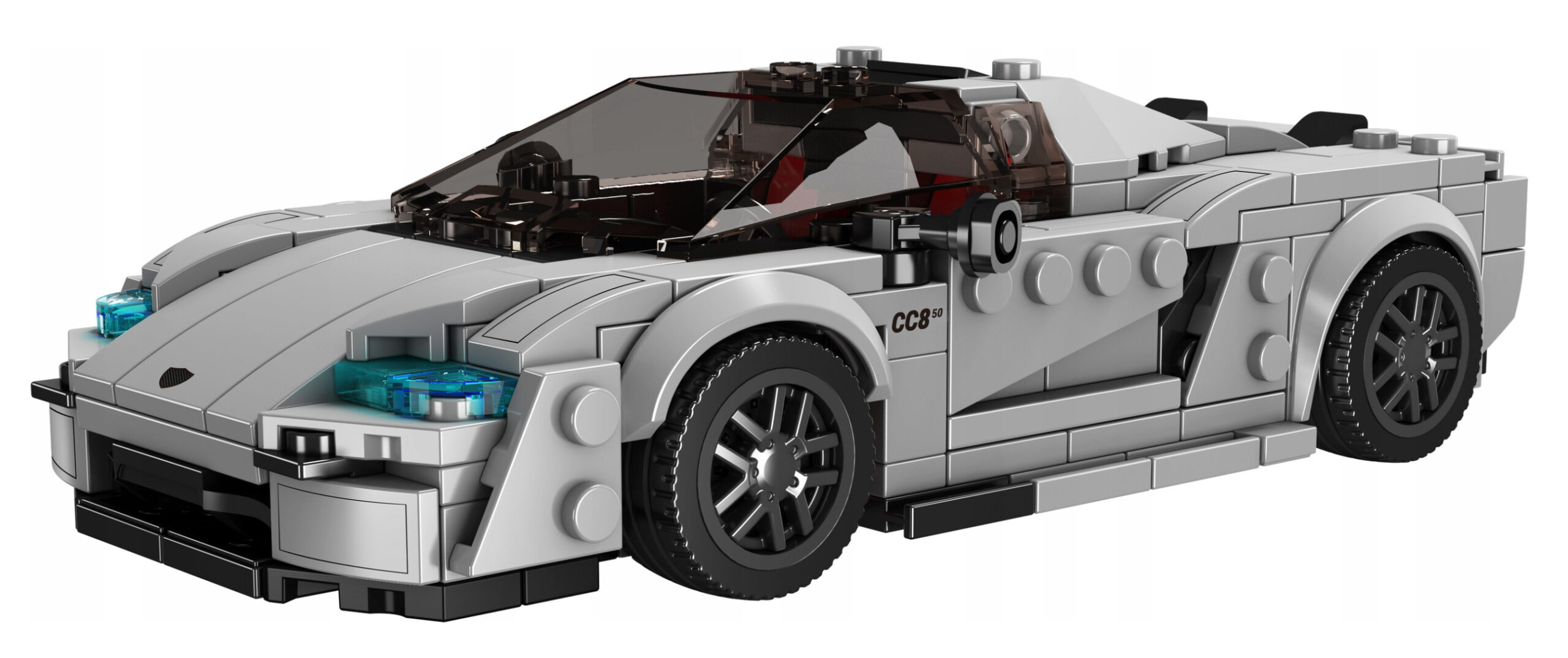 Sports Vehicle Brick Set Silver 388 pcs.