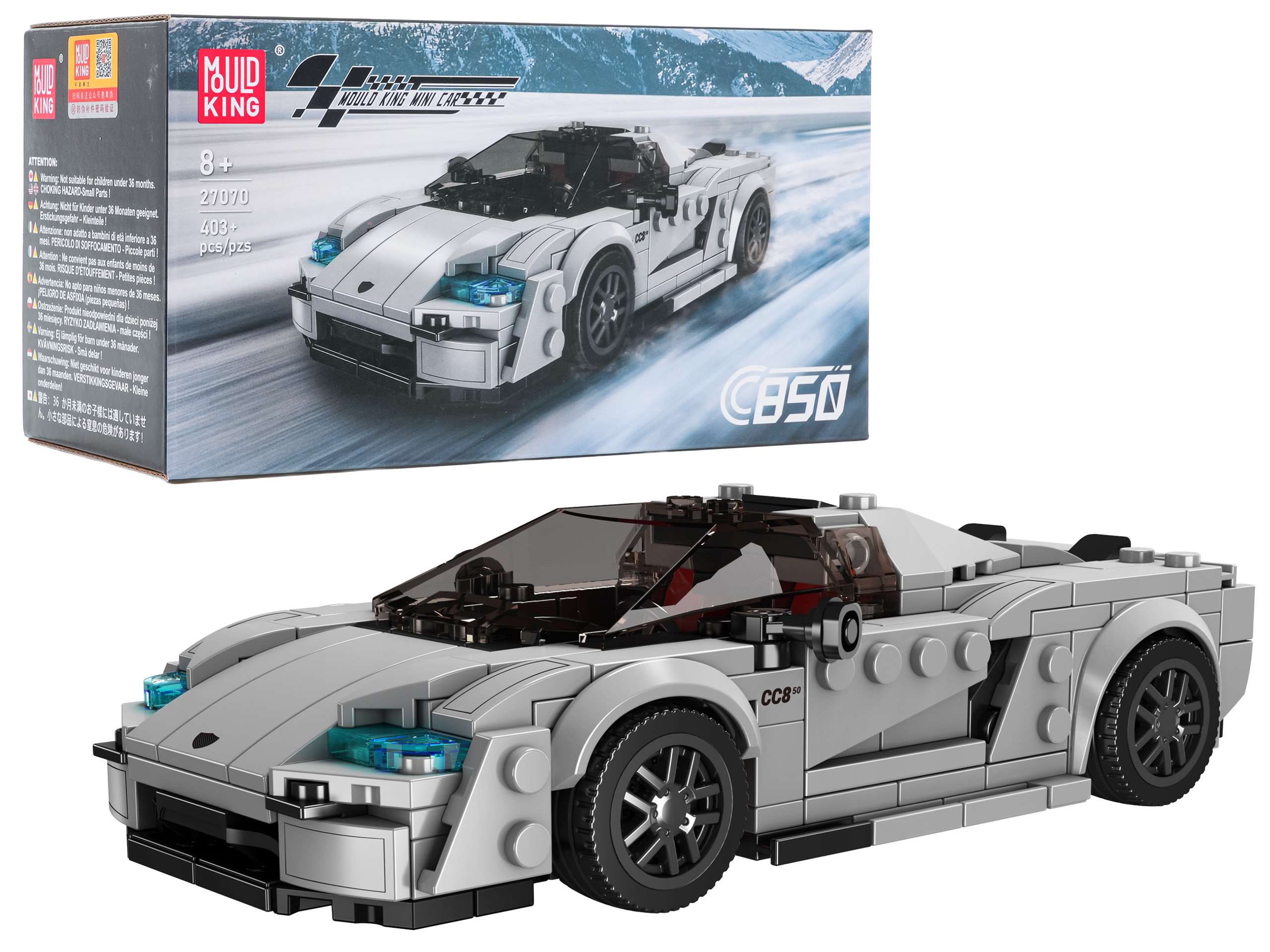 Sports Vehicle Brick Set Silver 388 pcs.