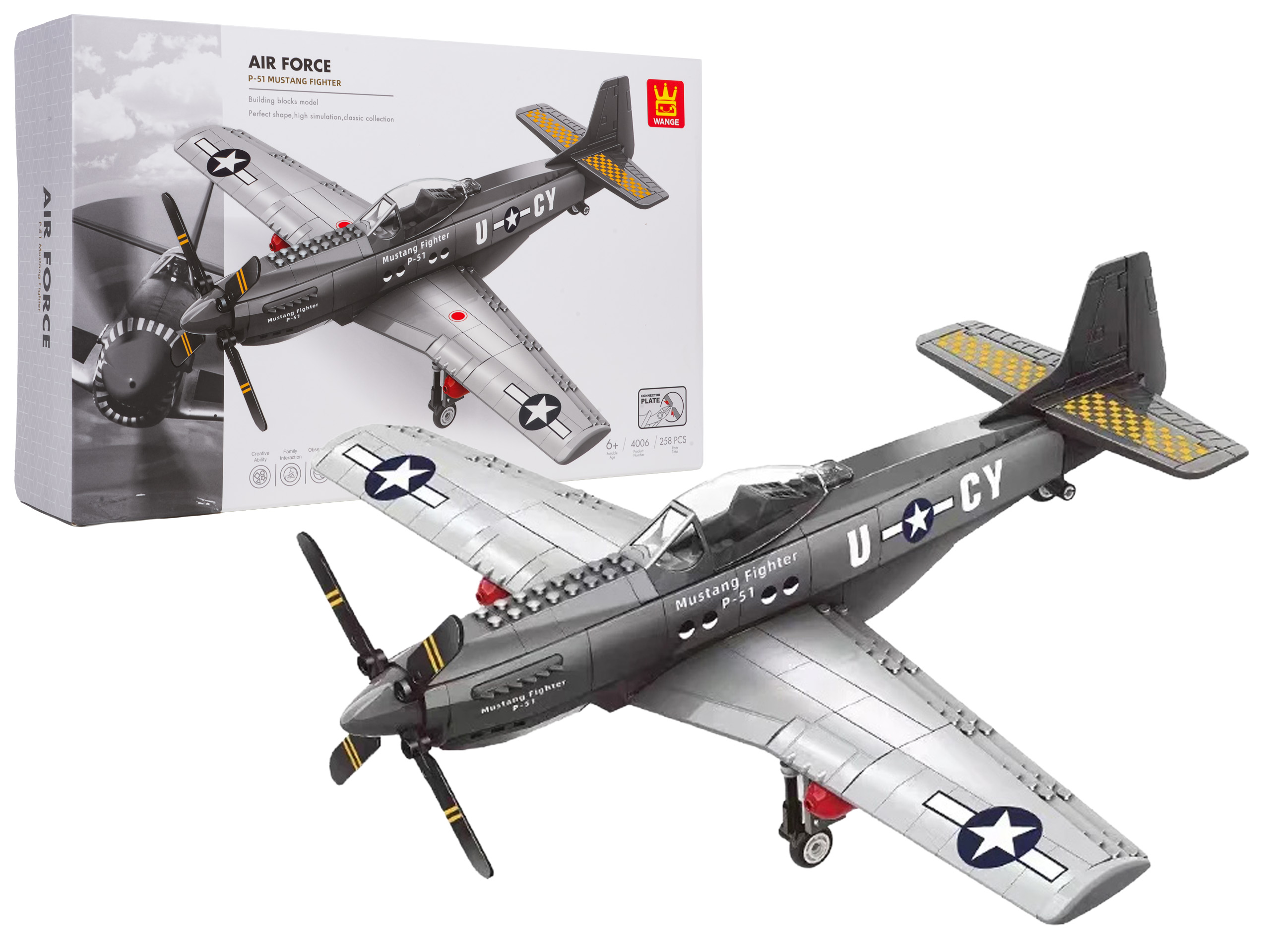 Military Airplane Building Blocks Set 256 pcs.