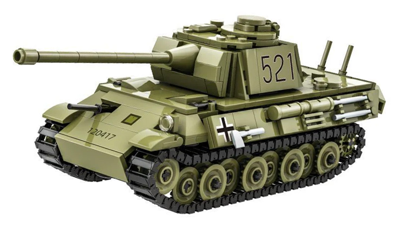 Green Tank Building Blocks Set 638 pcs.