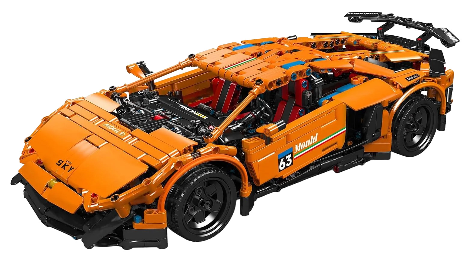Sports Vehicle Set of 1620 Orange Pieces