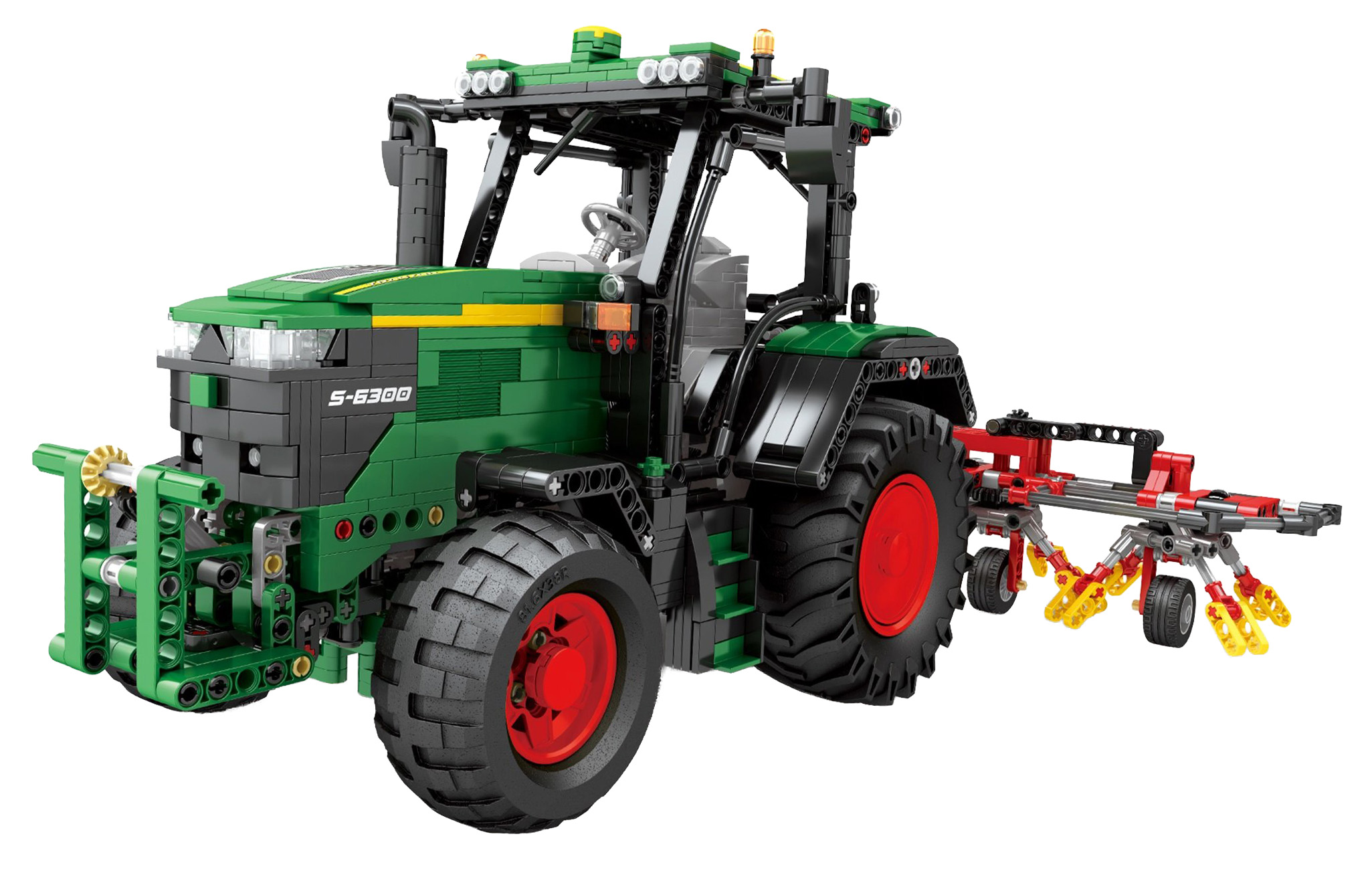 Green Tractor Building Blocks Set + Accessories 1828 pcs.