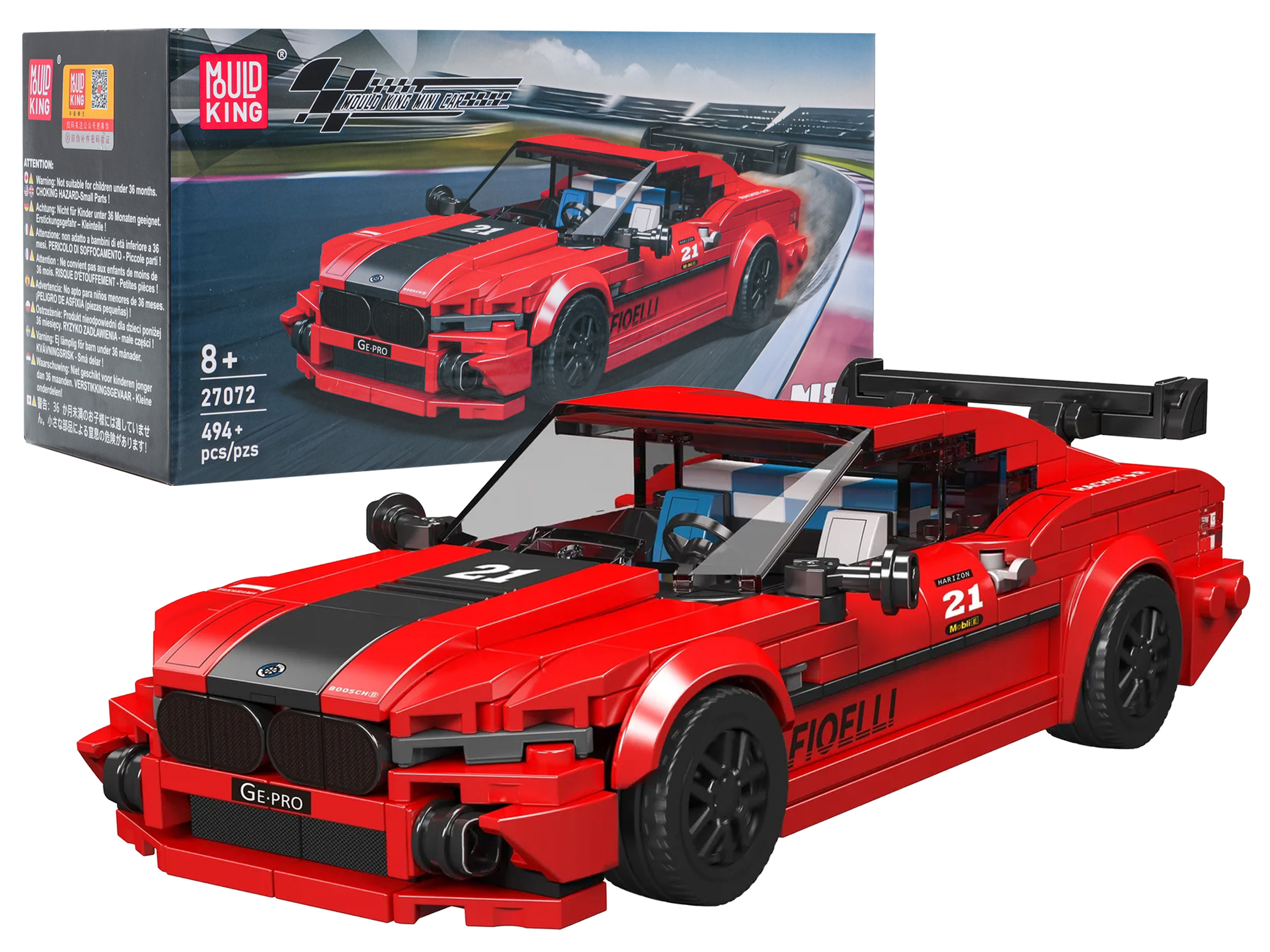 Sports Vehicle Brick Set Red 481 pcs.