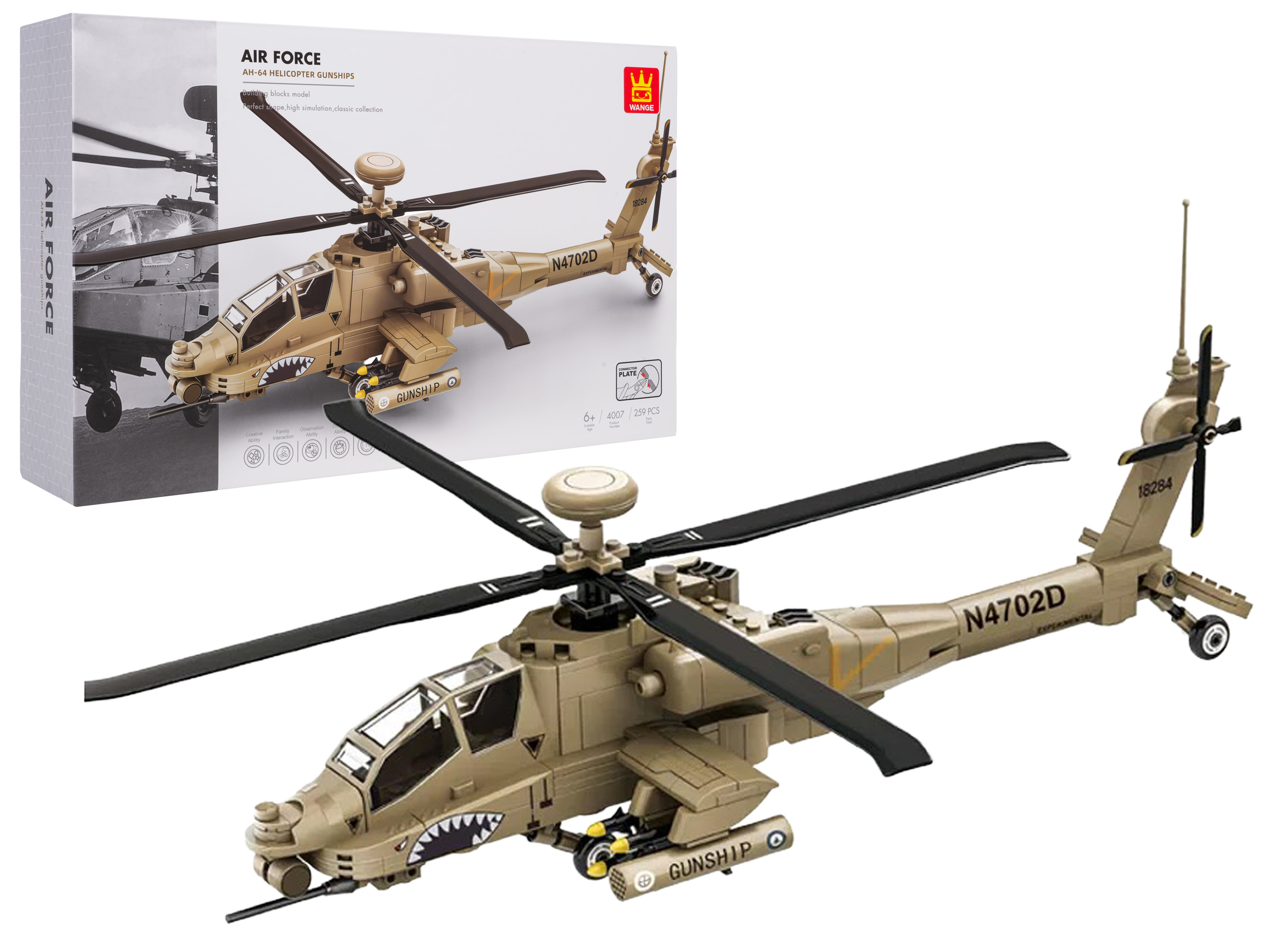Military Helicopter Building Blocks Set 255pcs.