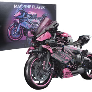 Motor trkaći Kocke za slaganje set ružičasta 2066pcs.