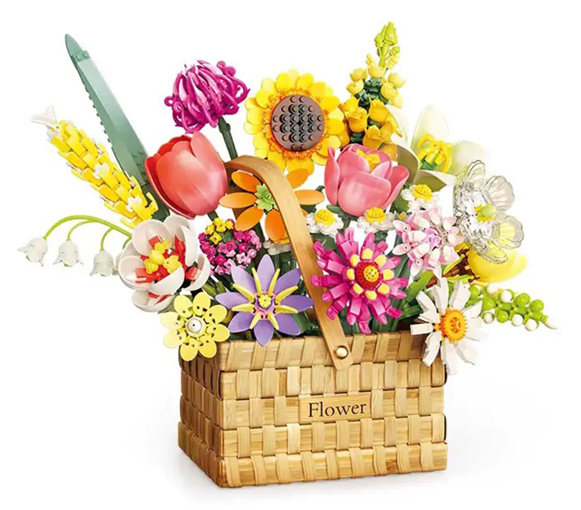 Spring Bouquet in a Basket Building Blocks Set 1615 pcs.