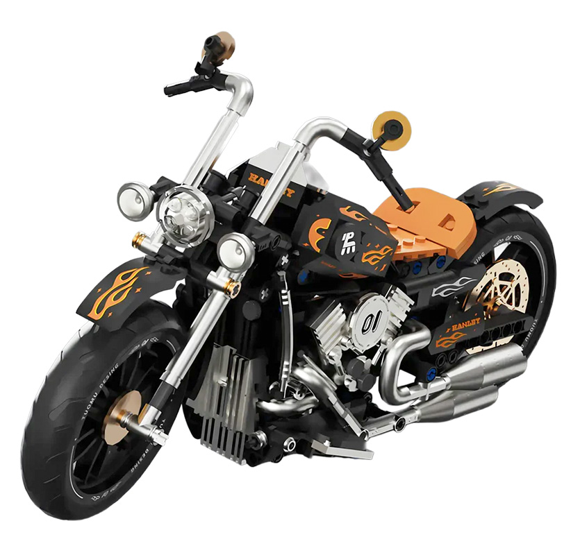 Motorcycle Brick Set Black 455pcs.