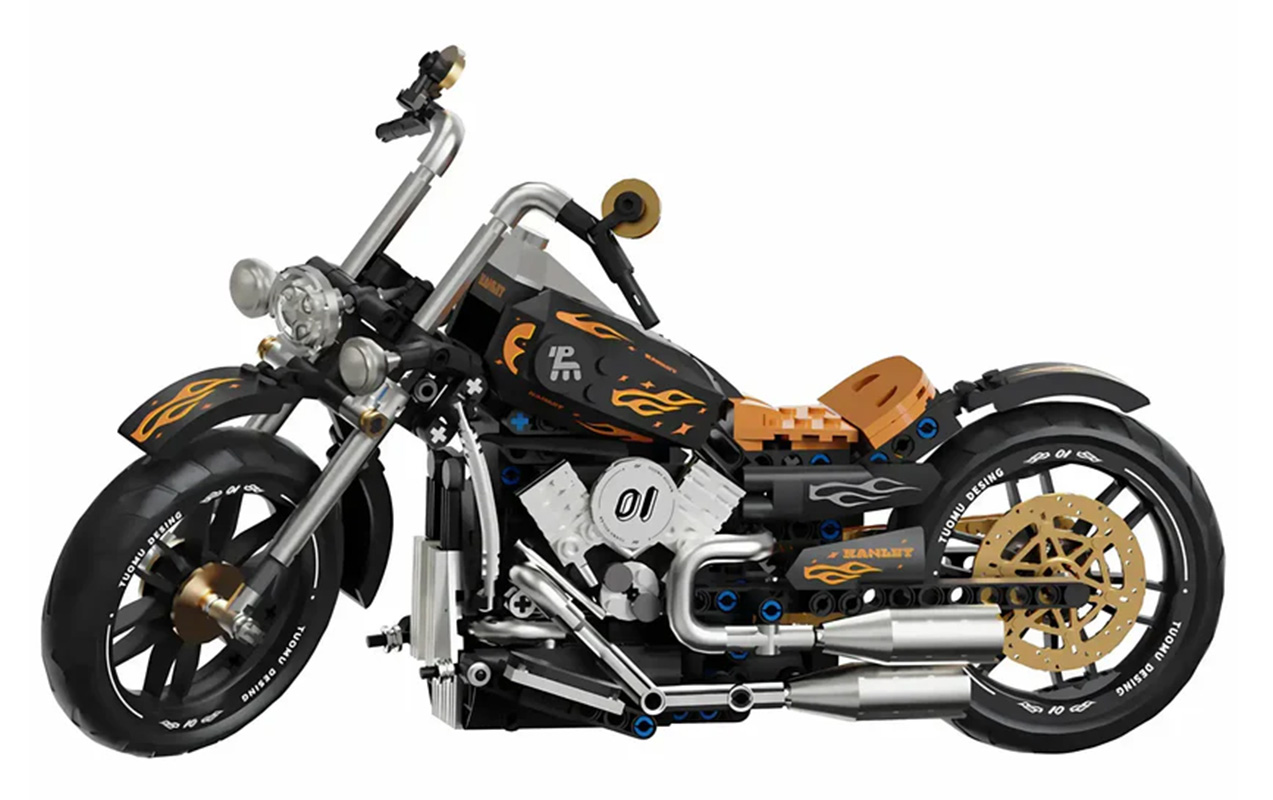 Motorcycle Brick Set Black 455pcs.
