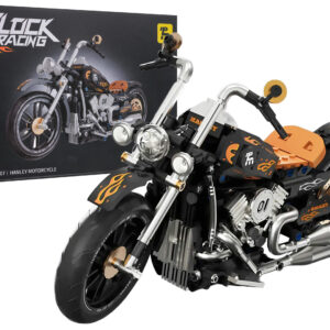 Set konstrukcijskih kocki Motocikl, crni, 455 kom.