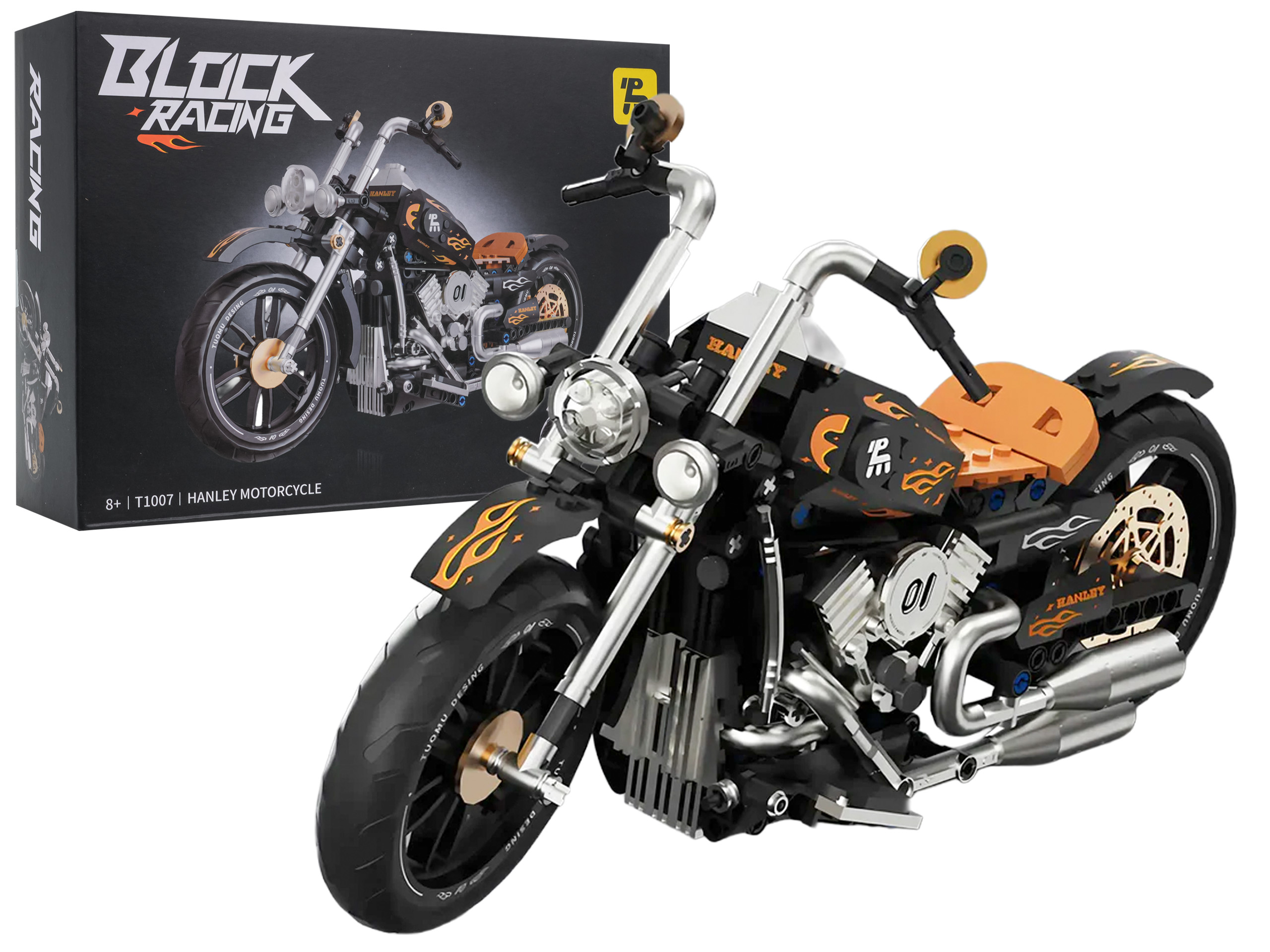 Motorcycle Brick Set Black 455pcs.