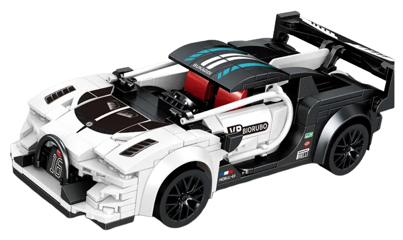 Sports Car White R/C Brick Set