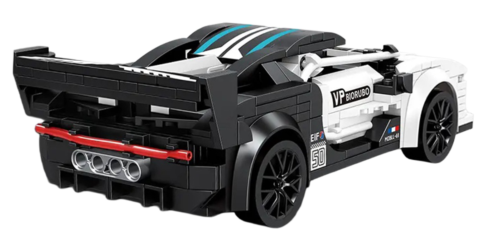 Sports Car White R/C Brick Set