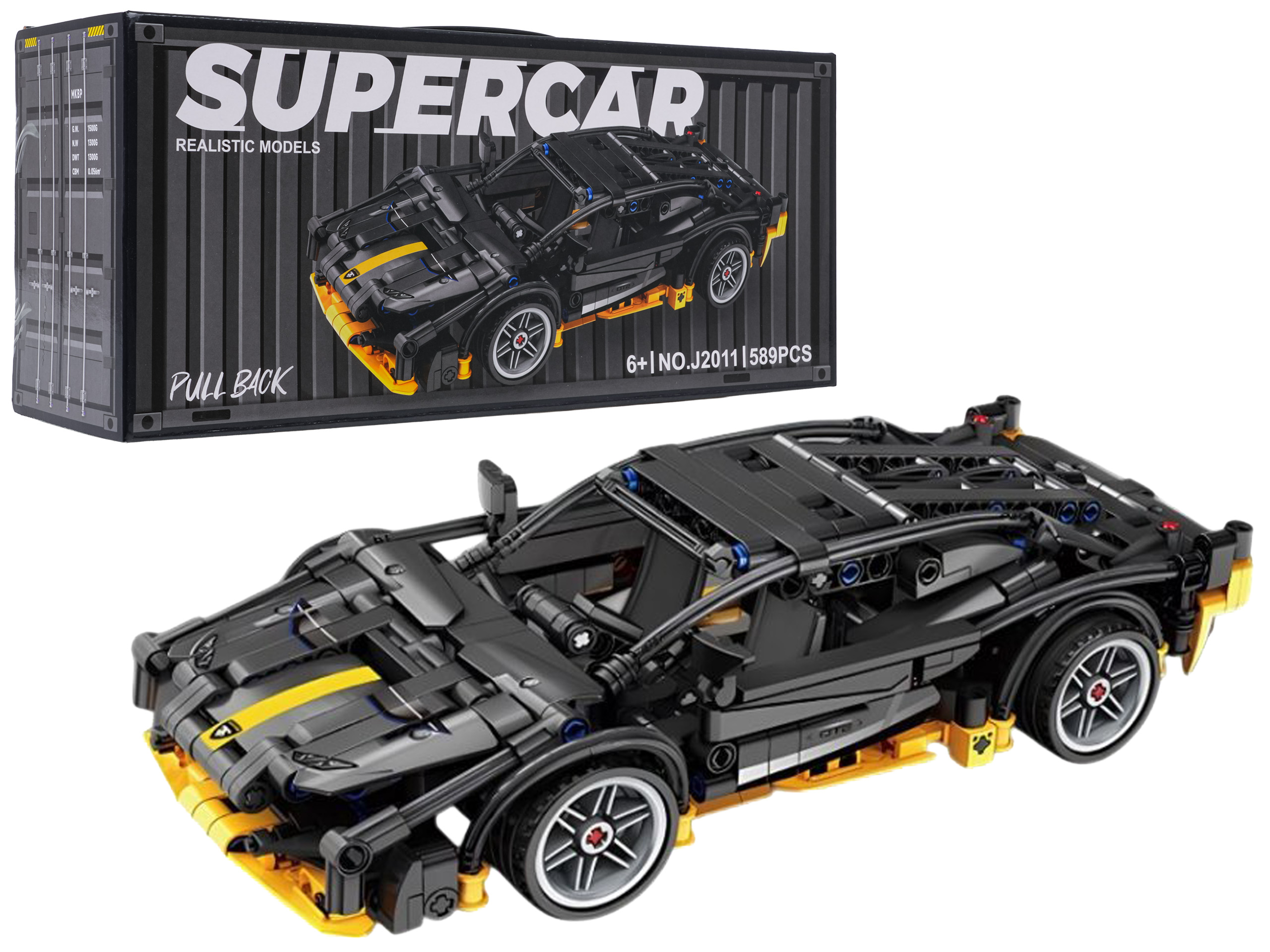 Sports Car Brick Set Black 589pcs.