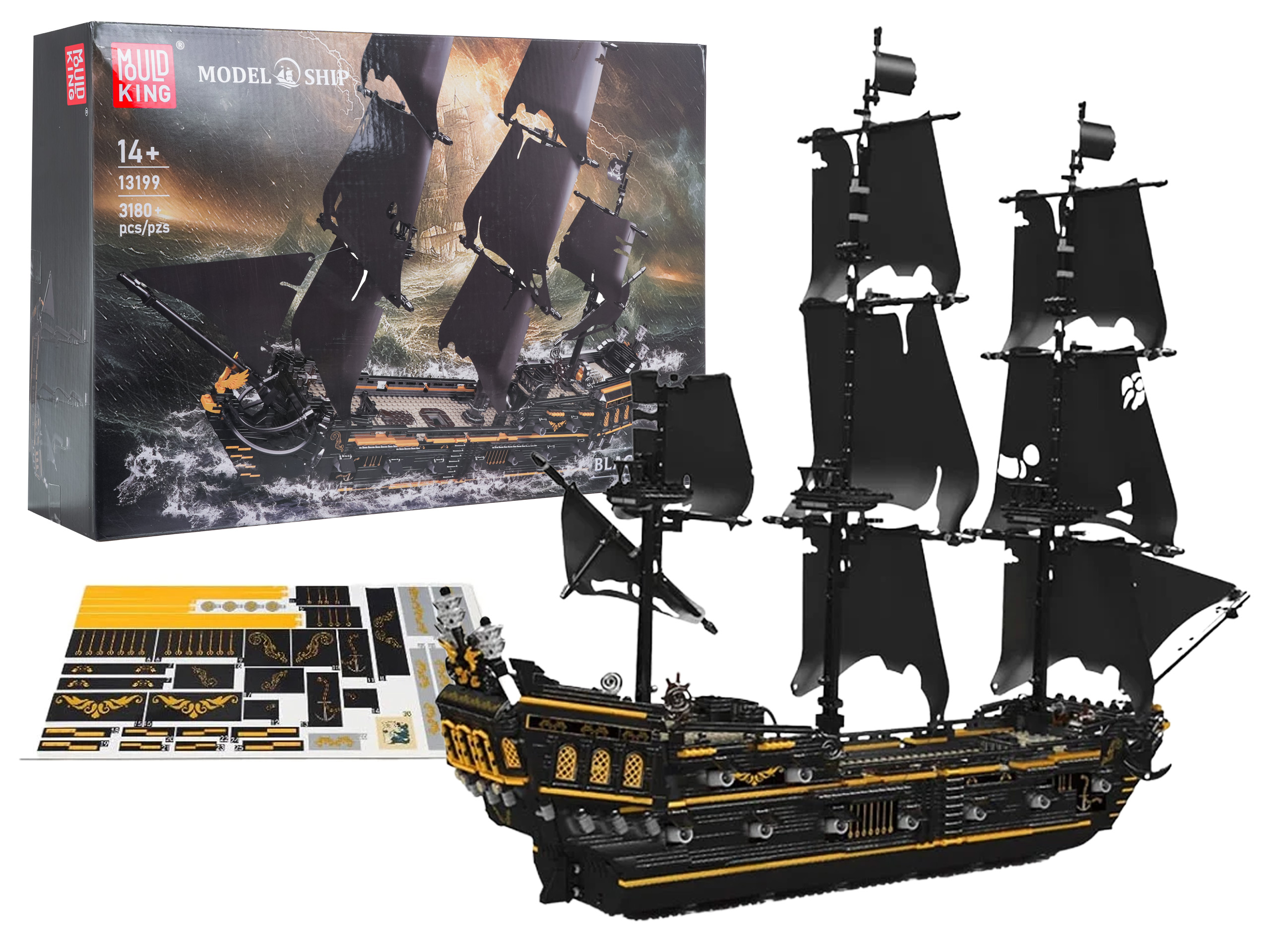 Pirate Ship Black Building Set 3180pcs.