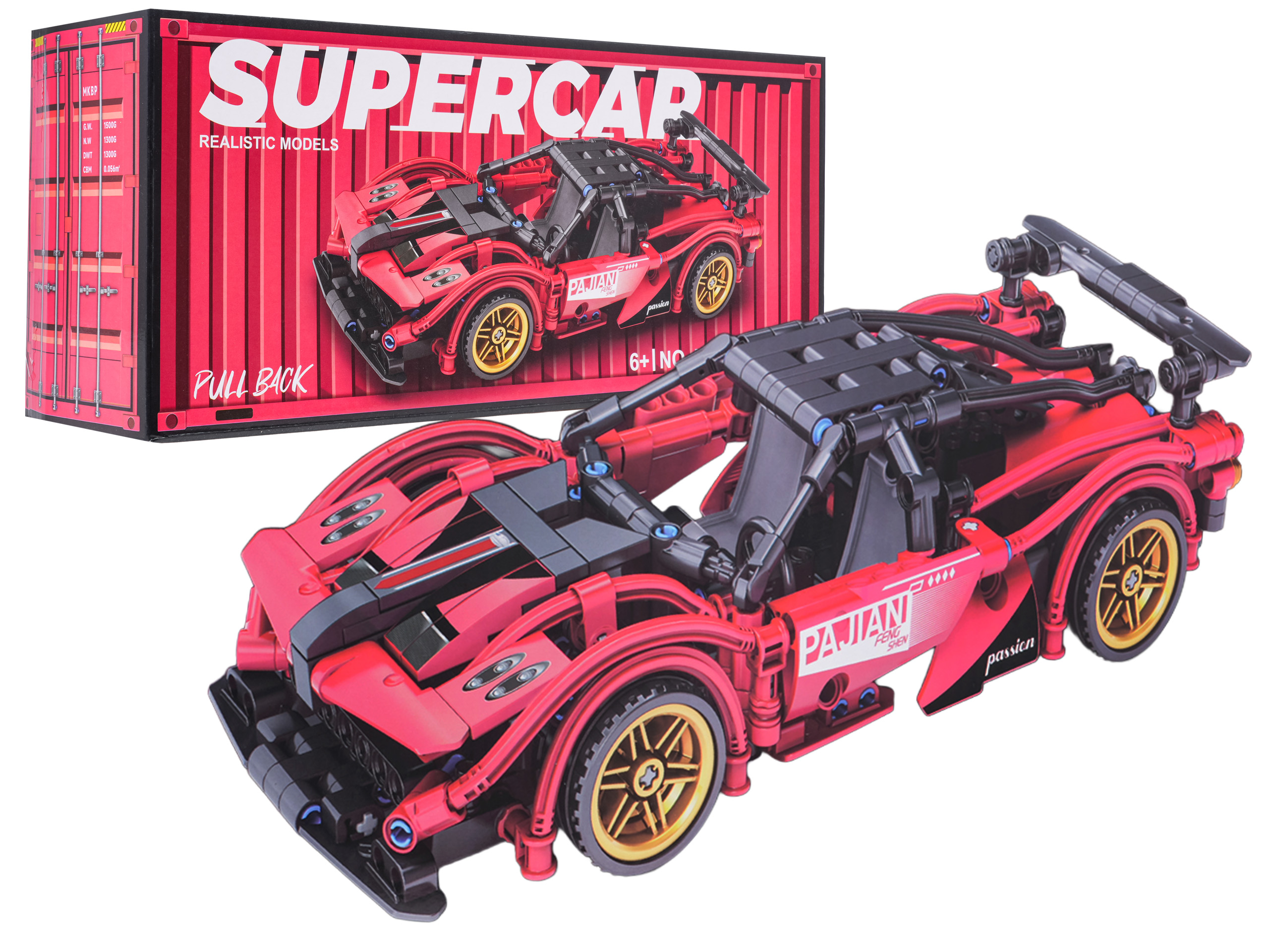 Sports Car Red Brick Set 482 pcs.