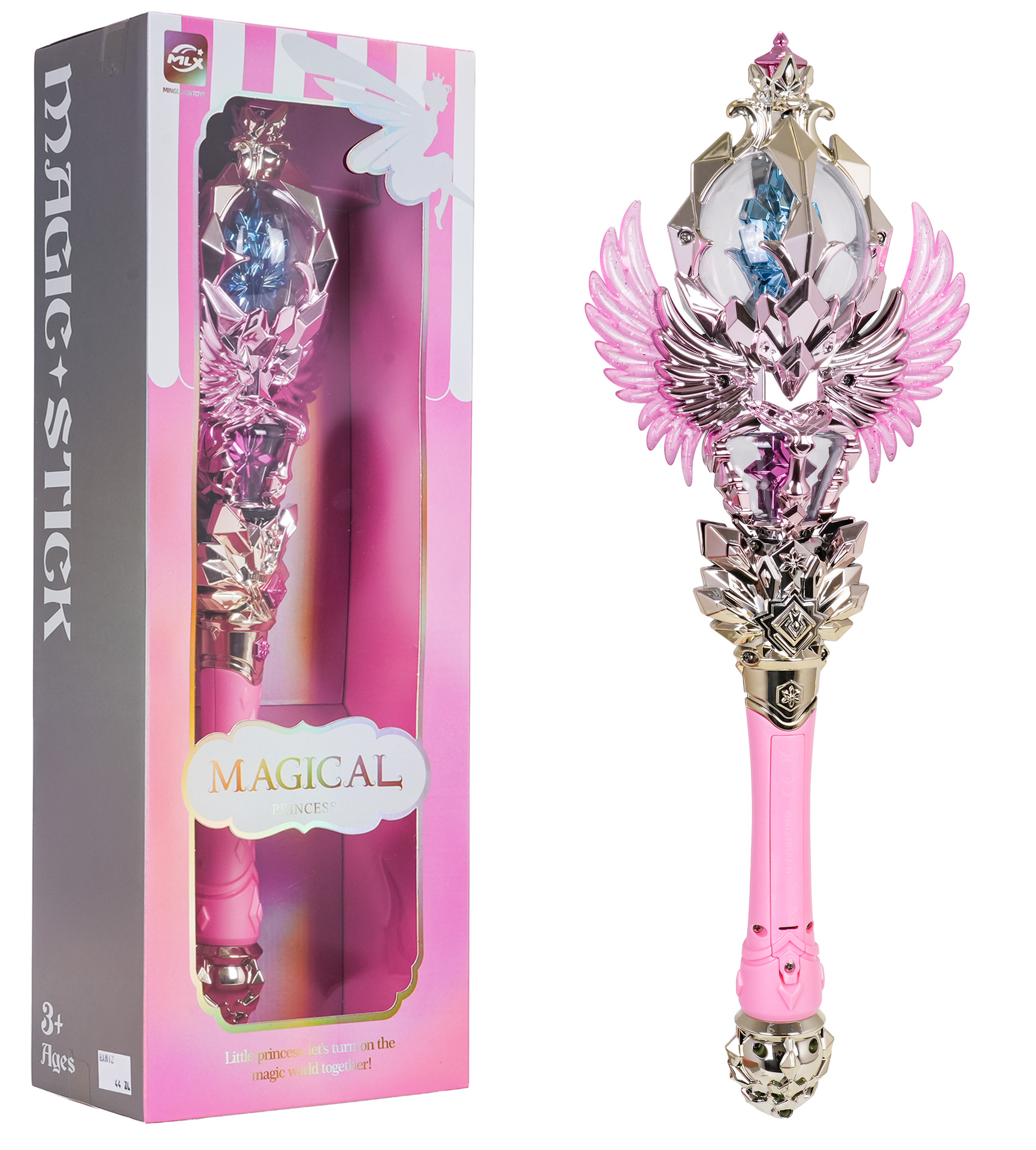Magic Wand with Light and Sound Function Pink
