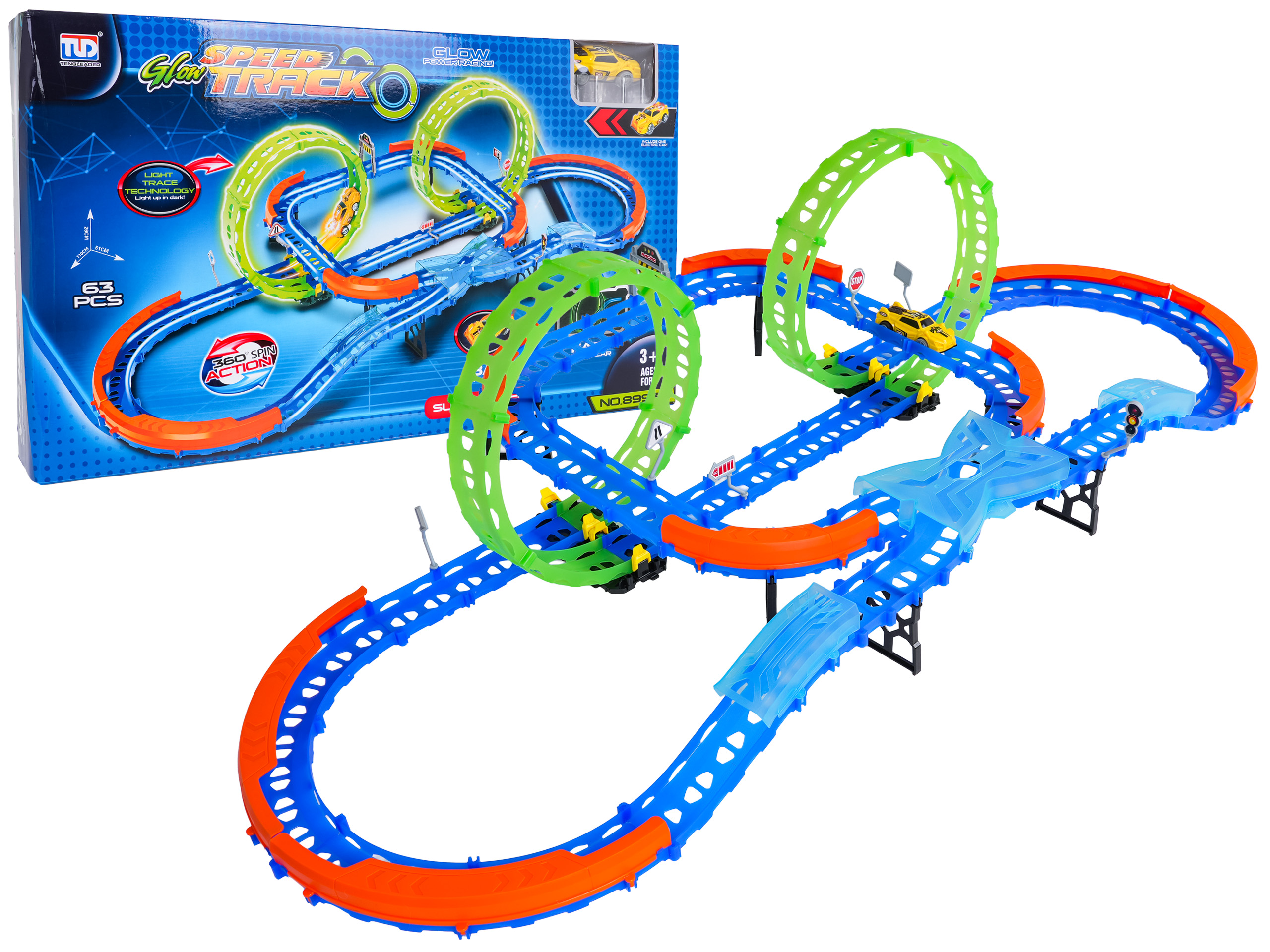 Glow in the Dark Race Track 63pcs.