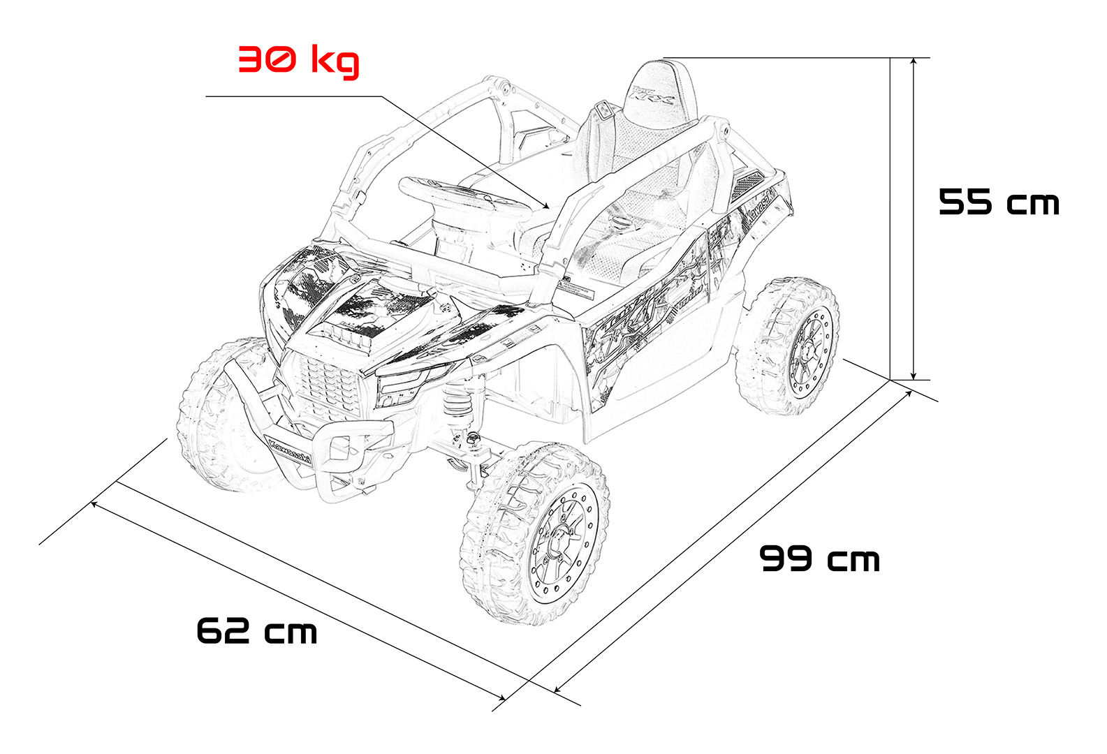Kawasaki TERYX KRX1000 Buggy Red