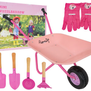 Little Gardener’s Set with Wheelbarrow Pink