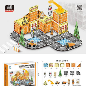 Construction Site Magnetic Block Set 48 pcs.