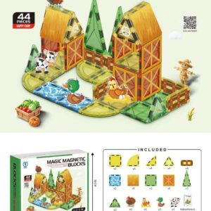 Set magnetnih kocaka Farma, 44 komada