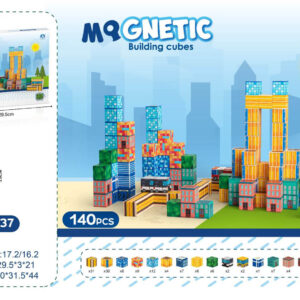 Magnetic Cube Set, Magnetic Blocks 140 pcs.