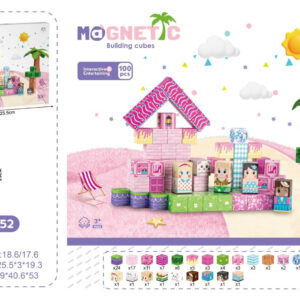 Magnetic Cubes Set, Magnetic bricks 100el.