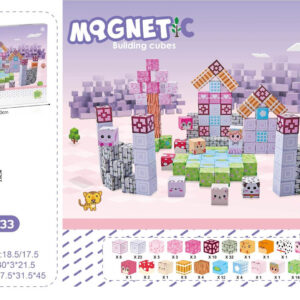 Magnetic Cubes Set, Magnetic bricks 140el.