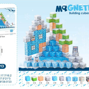 Magnetic Cubes Set, Magnetic bricks 124el.