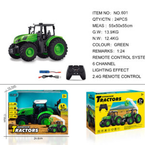 Zelena traktor 1:24 s daljinsko upravljanje