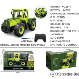 Tractor Green 1:24 with remote control Mercedes Benz