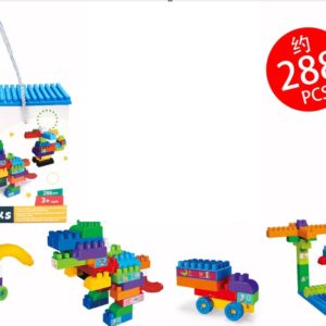 Set of Coloured Construction Blocks 288el.