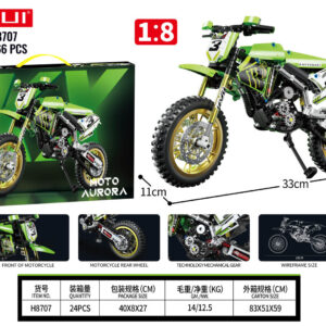 Zeleni motocikl 466 dijelova