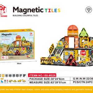 Set of Construction Site Magnetic Bricks 41el.