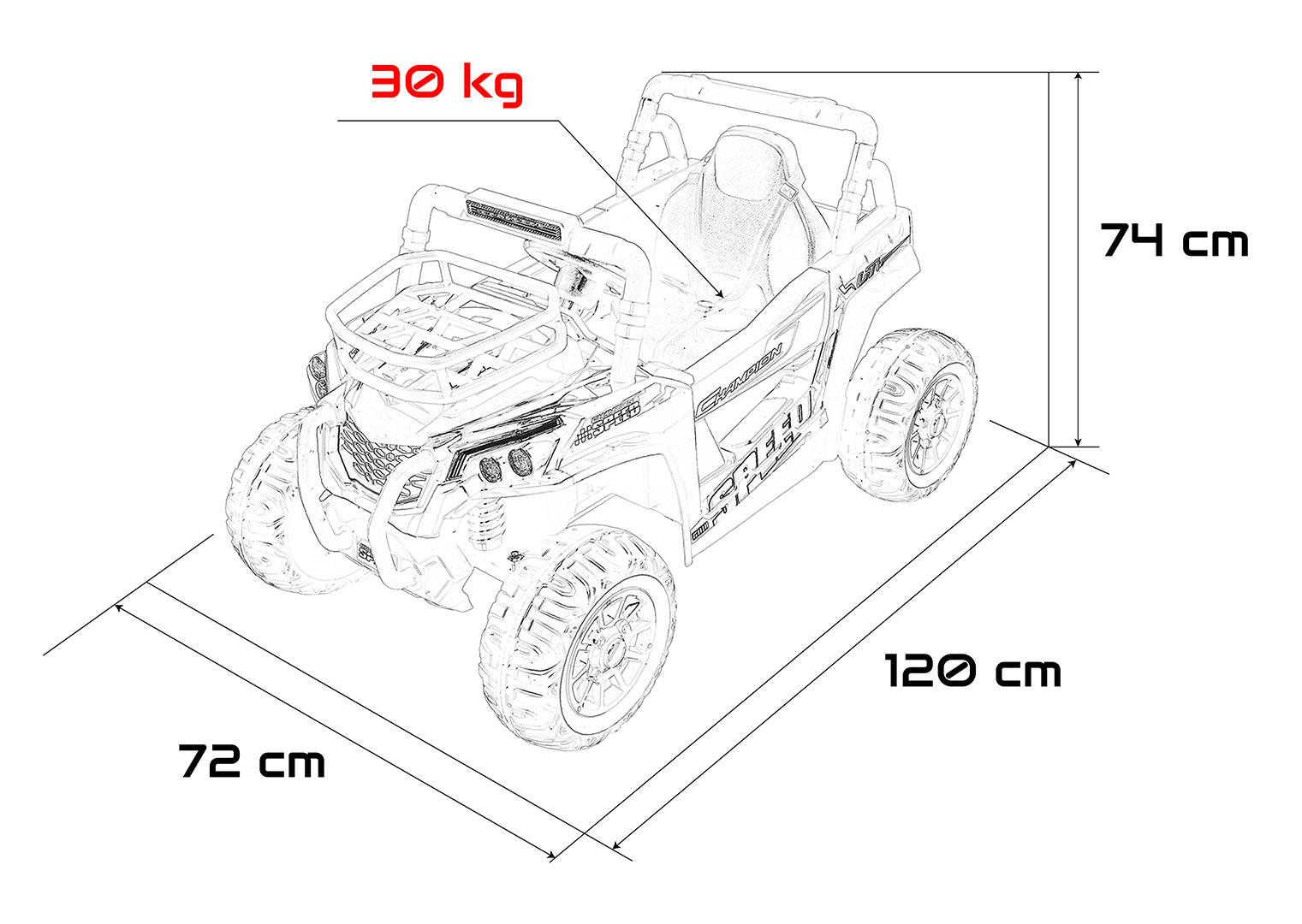 UTV LIFT Green Off-Road Vehicle